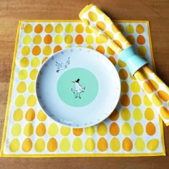 Sale OSTEREIER Ostern Platzdeckchen Stoffservietten, nachhaltige Geschenkverpackung Ostertischdeko
