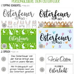 Outlet Osterfeuer to go - Osterkerze - Ostergeschenk, Mitbringsel, Ostern, Gastgeschenk, Osterfeuer, Osterdeko, personalisert Ostergeschenke
