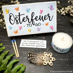 Outlet Osterfeuer to go - Osterkerze - Ostergeschenk, Mitbringsel, Ostern, Gastgeschenk, Osterfeuer, Osterdeko, personalisert Ostergeschenke