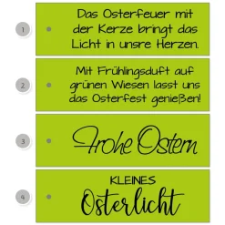 Hot Osterfeuer to go Kerze mit Schriftzug wahlweise mit Lindt Schokohase - Ostergeschenk, Mitbringsel, Ostern, Gastgeschenk Osterkerzen
