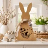 Outlet Osterhase aus Holz – Handgefertigte Dekofigur für den Frühling, Wohnzimmer & Ostertisch Osterhasen
