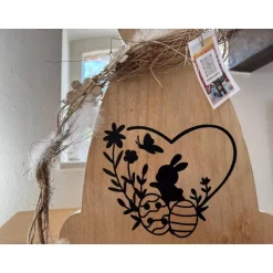 Outlet Osterhase aus Holz – Handgefertigte Dekofigur für den Frühling, Wohnzimmer & Ostertisch Osterhasen