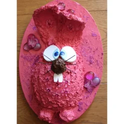 Clearance Osterhase BLÜMCHEN-HASE Ostergeschenk Kunst Skulptur Künstler-Figur Osterdeko Osterdeko