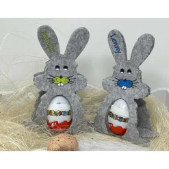 Best Osterhase mit namen aus Filz Ü-Ei halter eierhalter oster geschenk personalisiert osterei hell Geschenkverpackungen