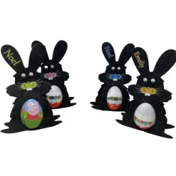 New Osterhase mit namen aus Filz Ü-Ei halter eierhalter oster geschenk personalisiert osterei dunkel Geschenkverpackungen