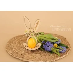 Best Osterhase, Osterdekoration, Halter für Überraschungsei oder Osterei, Ostergeschenk, Eierhalter, Geschenk Ostern, Bausatz Osterhasen