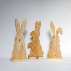Outlet Osterhase, Ostergeschenk, Osterdekoration, Holzhasen, Osterhasen aus Holz, Osterhasen