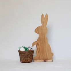 Outlet Osterhase, Ostergeschenk, Osterdekoration, Holzhasen, Osterhasen aus Holz, Osterhasen