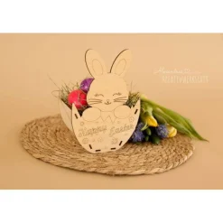Online Osterhase, Osternest, Osterdekoration, Ostergeschenk, Geschenk Ostern, Bausatz, Holzbausatz Osterdeko