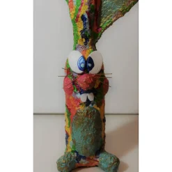Sale Osterhase RAINBOW BUNNY Osterhase Kunst Skulptur Künstler-Figur Osterdeko Osterhasen