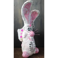 Osterhasen|Susanne Hiebl...die etwas andere Art! Osterhase SCHNEEHASERL handgefertigte Künstler-Figur Osterdeko Geldgeschenk zu Ostern Osterhase Frühlingsdekoration