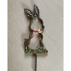 Osterhasen|KleineAlltagsfreuden Osterhasen – Deko-Stecker, Pflanzenstecker mit Hasenmotiv, Verzierte Osterhasen-Stecker