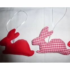Best Osterhasen, Hängehasen,  ro,t echte Handarbeit, genäht, Unikate, Osterdeko Osterhasen