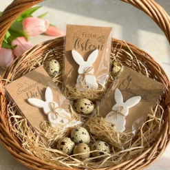 Sale Osterhasen Karte Set 3–12 Stk | Hasenpost Osterkarte Kraftpapier | Frohe Ostern | Ostergeschenk Mitbringsel Ostergeschenke