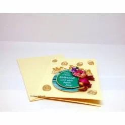 Outlet Osterkarte #3-D-Optik #Osterei mit Spruch, #Osterhasen, #Frühlingsblumen Osterkarten