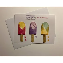 Best Osterkarte, Gutscheinkarte, Eis am Stiel, Grußkarte, Gemeinsame Zeit, Freundschaft, Eis essen gehen Glückwunschkarten