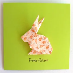 Best Osterkarte mit Origami Osterhase Osterkarten