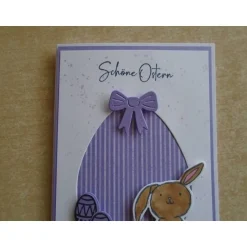 Osterkarte  Ostern Grußkarte Osterhase Hase Eier Ostereier Glückwunschkarte Osterkarten