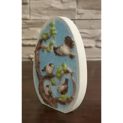 Best Ostern Dekoration - Spatzen aus Kaltporzellan auf dem Baum - Osterei Osterdeko