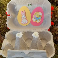 New Ostern Eierkarton Ostergeschenk verpacken rot bunt Geschenkverpackungen