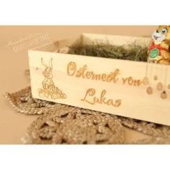 New Osternest, Osterkiste, Osterdekoration, Ostergeschenk, Geschenk Ostern, Kiste zu Ostern Osterkörbchen
