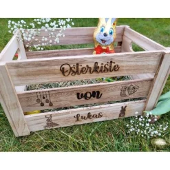 Osterkörbchen|AlexandrasKreativwerkstatt Osternest, Osterkiste, Osterdekoration, Ostergeschenk, Geschenk Ostern, Kiste zu Ostern