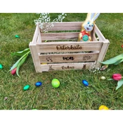 Osterkörbchen|AlexandrasKreativwerkstatt Osternest, Osterkiste, Osterdekoration, Ostergeschenk, Geschenk Ostern, Kiste zu Ostern
