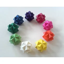 Clearance Osterschmuck Faltkugeln aus Transparentpapier, Origami-Kugeln, Kusudama Osterdeko