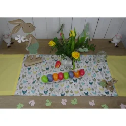 Best Ostertischdecke, Tischläufer bunte Hühner, Wunschgröße machbar Ostertischdeko