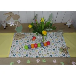 Best Ostertischdecke, Tischläufer bunte Hühner, Wunschgröße machbar Ostertischdeko