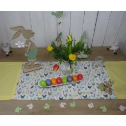 Best Ostertischdecke, Tischläufer bunte Hühner, Wunschgröße machbar Ostertischdeko