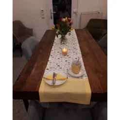 Best Ostertischdecke, Tischläufer bunte Hühner, Wunschgröße machbar Ostertischdeko