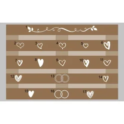 New Palettenaufkleber für die Hochzeit - personalisiert - weiße/schwarze Schrift Herzen Datum Herzlich Willkommen Font 3 Hochzeitsdeko