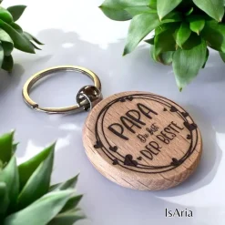 Accessoires|IsAria Papa Du bist der Beste - Holz Schlüsselanhänger/personalisiert/Vatertag