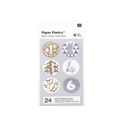 Paper Poetry Zahlensticker Adventskalender rund Bastelzubehör