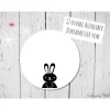Sticker & Aufkleber|Nanös Welt Papieraufkleber zum Selbstbeschriften mit Hase in schwarz-weiß 4cm rund