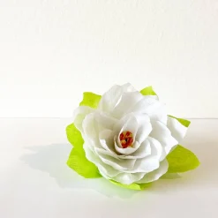 Papierblume "Seerose" weiß Tischdekoration