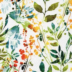 Servietten|AmOlenDiek Papierservietten Boho Leaves & Herbs bunt