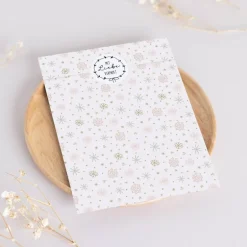 Weihnachtstüten|Artographie Papiertüten Set *Blush Sage Christmas* / Motiv 3 / Flachbeutel in verschiedenen Größen für Advent und Weihnachten