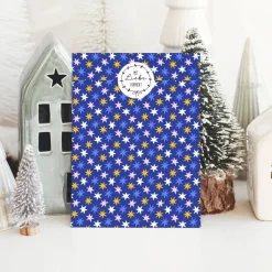 Weihnachtstüten|Artographie Papiertüten Set *Santa is coming* / Motiv 2 / Flachbeutel in versch. Größen für Advent und Weihnachten
