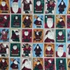 Weihnachtsstoffe|Design in Stoff Patchworkstoff - Verschiedene Nikolausmotive in Briefmarkenform, SSI