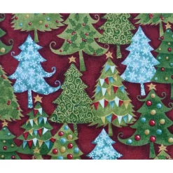 Weihnachtsstoffe|Patchwork und mehr Patchworkstoff Makower UK Yuletide Trees von The Henley Studio - Makower UK