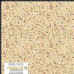 Hot Patchworkstoff Star Springle,  grüner Quiltstoff mit  goldenen Sterne, Tannenbäume und Schrift Weihnachtsstoffe