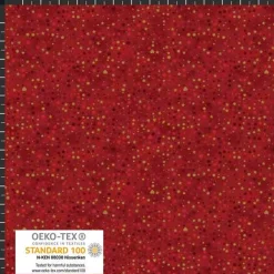 Hot Patchworkstoff Star Springle,  grüner Quiltstoff mit  goldenen Sterne, Tannenbäume und Schrift Weihnachtsstoffe