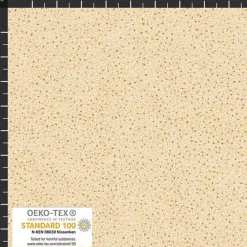 Hot Patchworkstoff Star Springle, beiger Quiltstoff mit kleinen beigen und goldenen unregelmässigen Tupfen Weihnachtsstoffe