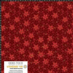 Online Patchworkstoff Star Springle,  grüner Quiltstoff mit  goldenen und grünen unregelmässigen Pünktchen. Weihnachtsstoffe
