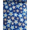 Weihnachtsstoffe|Design in Stoff Patchworkstoff Sterne mit hellblauem Rand auf blauem Hintergrund - Robert Kaufmann