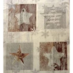 Clearance Patchworkstoff Stof Wooden Christmas Panel mit verschiedenen Sternmotiven #MS 15-100 Weihnachtsstoffe