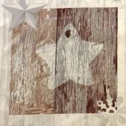 Clearance Patchworkstoff Stof Wooden Christmas Panel mit verschiedenen Sternmotiven #MS 15-100 Weihnachtsstoffe