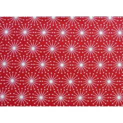 Weihnachtsstoffe|Patchwork und mehr Patchworkstoff Tante Ema weihnachtliche, filigrane Kristalle in rot-grün auf weißem Hintergrund